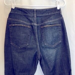 Chico's Platinum Denim jeans with studs on pockets EUC SZ .5 or sz 6